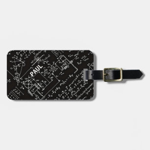 Geeky Math Mathematics Personalised Luggage Tag
