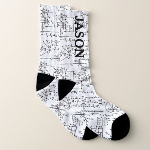 Geeky Math Mathematics Personalized Socks