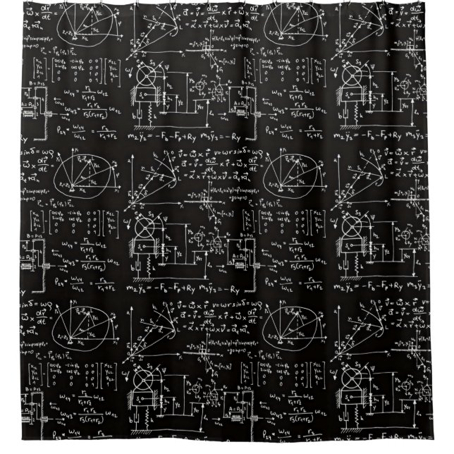 Geeky Math Mathematics Shower Curtain (Front)