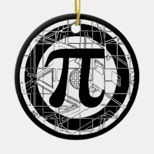 Geeky Pi Day Symbol Ceramic Ornament