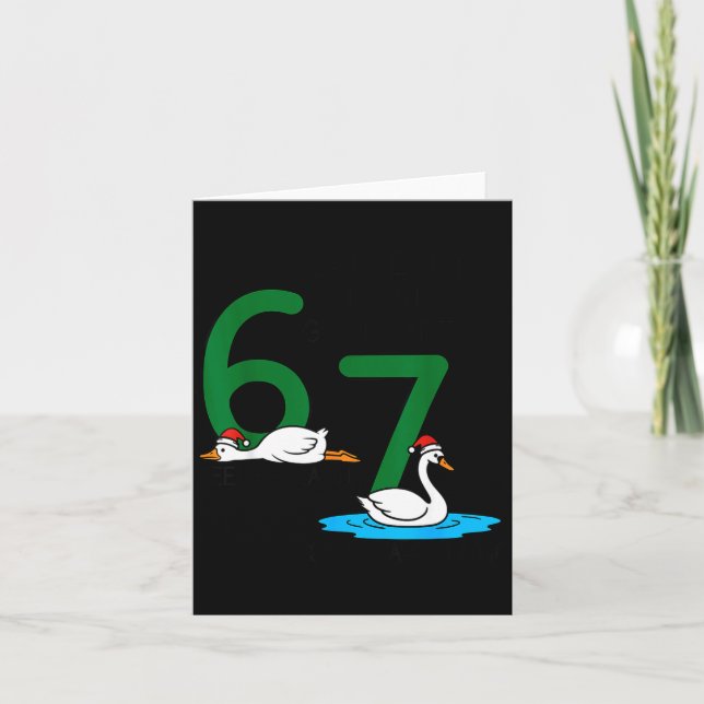Geese A Laying Swans A Swimming 67 Six Geese Seven Card (Front)