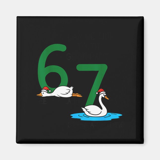Geese A Laying Swans A Swimming 67 Six Geese Seven Magnet (Front)
