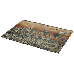 Geese and Duck Roam Art Cutting Board