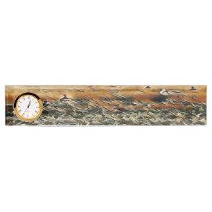 Geese and Duck Roam Art Nameplate