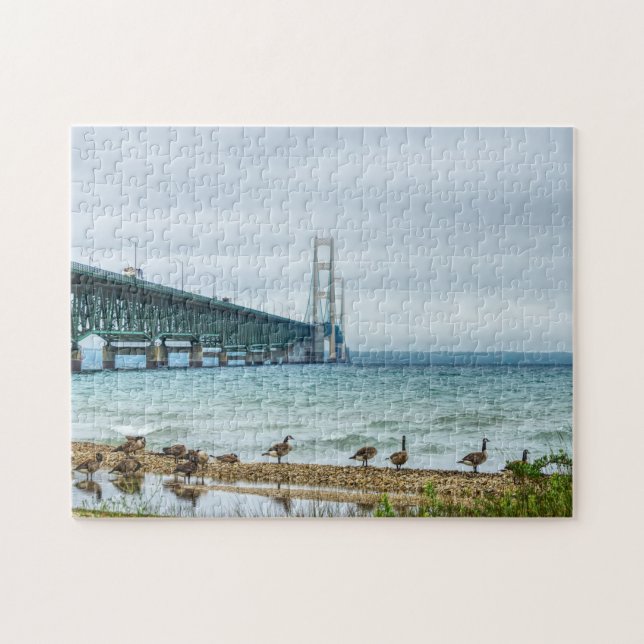 Geese At Mighty Mac Jigsaw Puzzle (Horizontal)