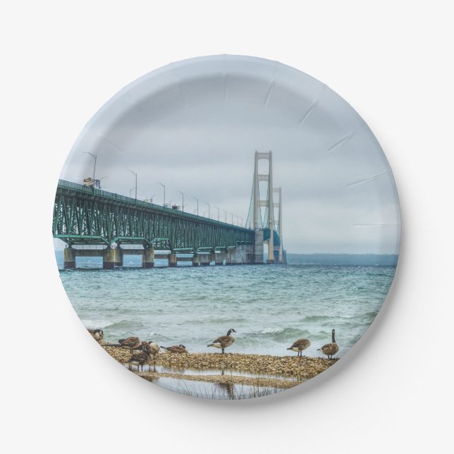 Geese At Mighty Mac Paper Plate (Front)