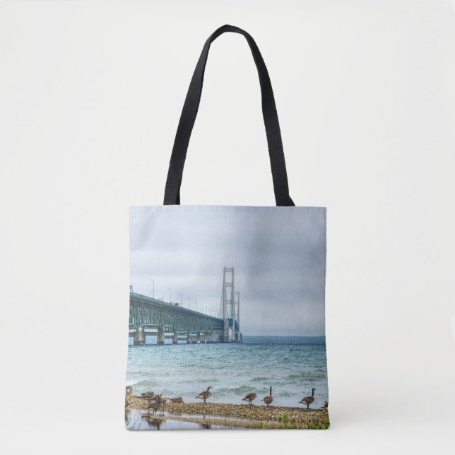 Geese At Mighty Mac Tote Bag (Front)