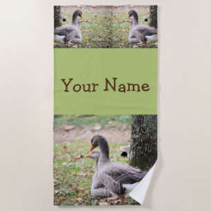 Geese  beach towel