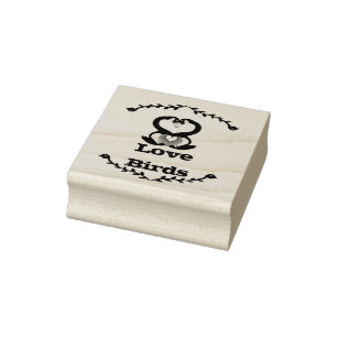 Geese Family Silly Goose Love Birds  Rubber Stamp