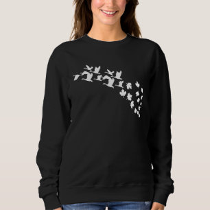 Geese Flying Maple Leaf Goose Canada Day Sweatshirt