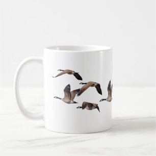 Geese in flight coffee mug