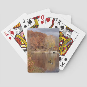 Geese in Reflected Fall Colours - Playing Cards