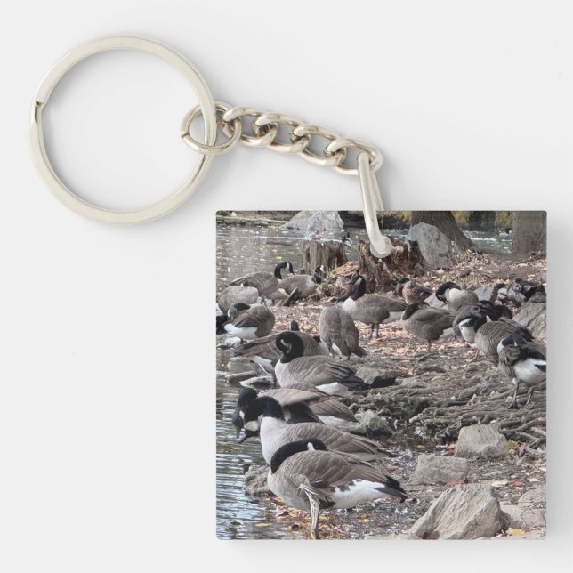 Geese in the Park Key Chain (Front)