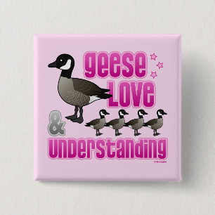Geese, Love & Understanding 15 Cm Square Badge