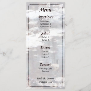 Geese on an Icy Pond Wedding Menu