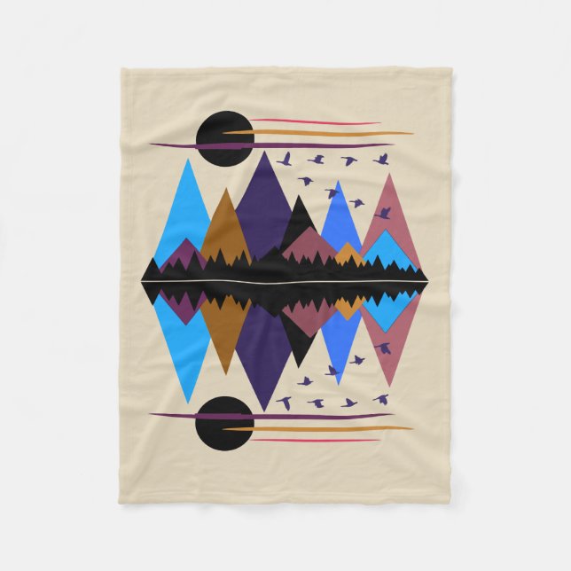 Geese On The Wing Fleece Blanket (Front)