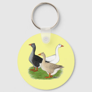 Geese:  Tufted Trio Key Ring