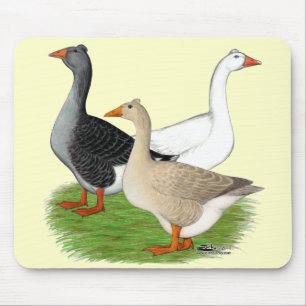 Geese: Tufted Trio Mouse Pad