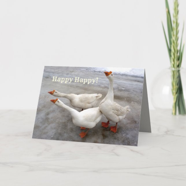 Geese white card (Front)