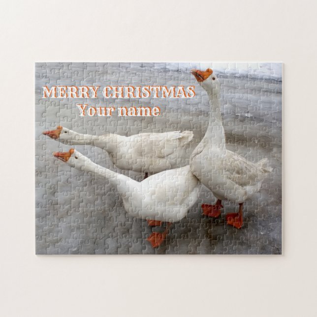 Geese white   jigsaw puzzle (Horizontal)