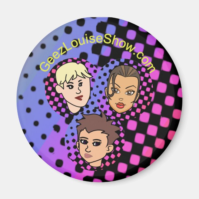 Geez Louise Colourful Magnet (Front)