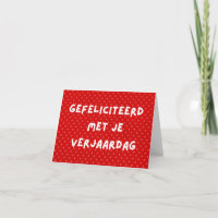 Gefeliciteerd met je verjaardag, Dutch birthday 