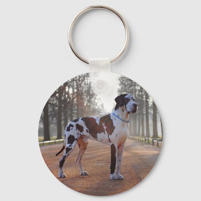 Gefleckte Dogge Key Ring (Front)