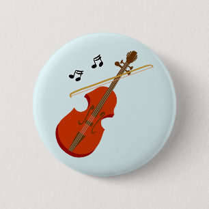 Geige Violine violin 6 Cm Round Badge