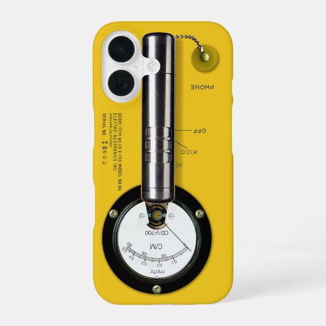 Geiger Counter CD V-700 iPhone 16 Case (Back)