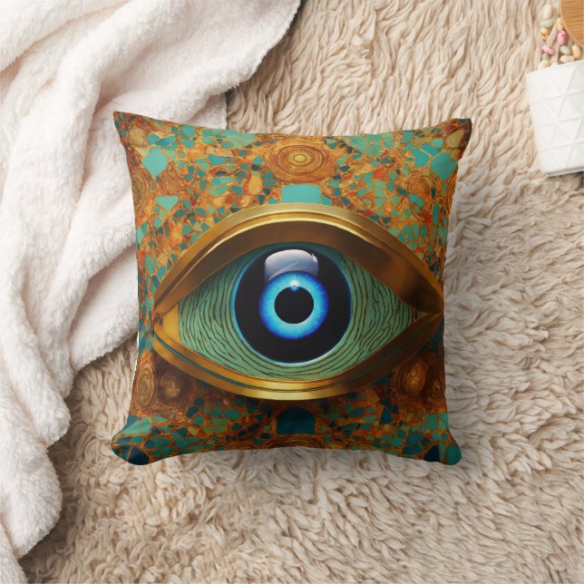  "Geiger-Inspired Evil Eye Pillow" Cushion (Blanket)