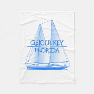 Geiger Key Coastal Nautical Sailing Sailor Fleece Blanket