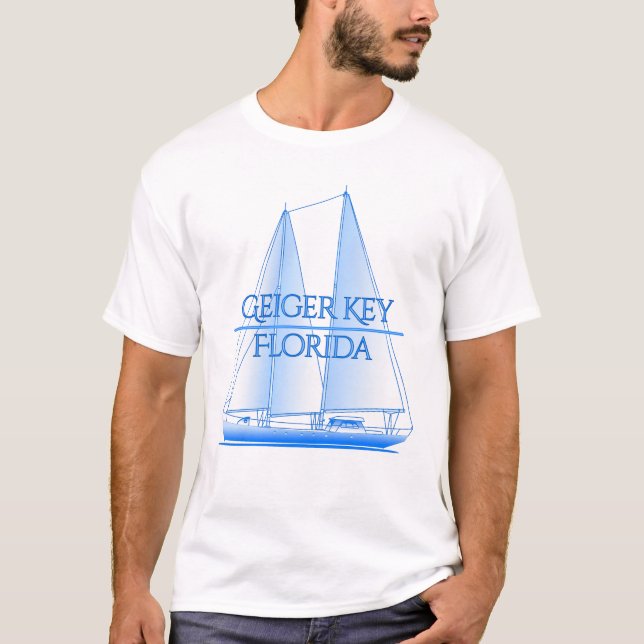 Geiger Key Coastal Nautical Sailing Sailor T-Shirt (Front)
