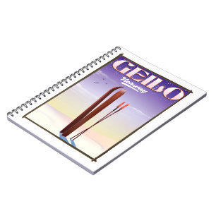 Geilo , Norway ski travel poster Notebook