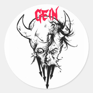 Gein skinsuit classic round sticker