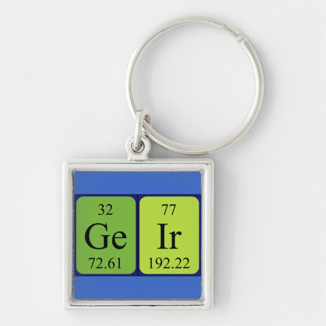 Geir periodic table name keyring (Front)
