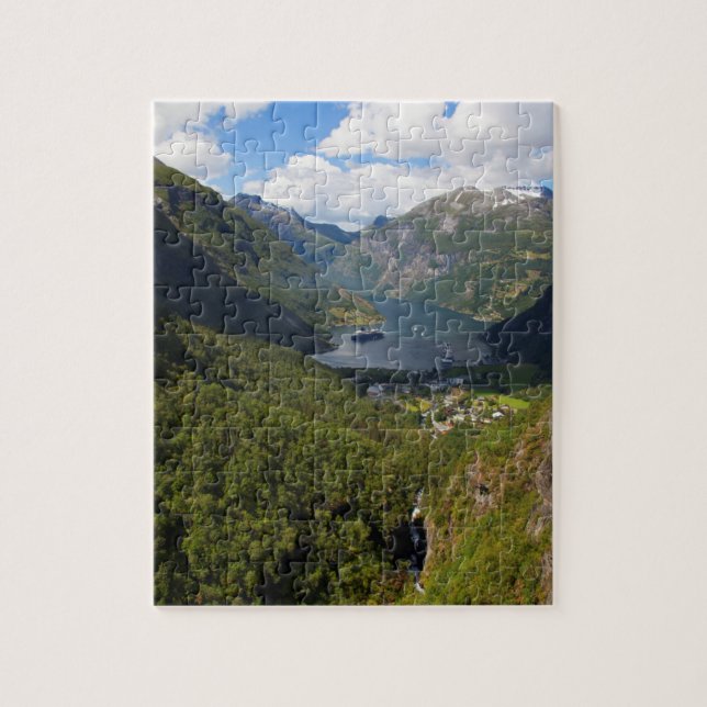 Geiranger Fjord landscape, Norway Jigsaw Puzzle (Vertical)