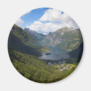 Geiranger Fjord landscape, Norway Magnet