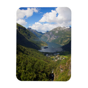 Geiranger Fjord landscape, Norway Magnet