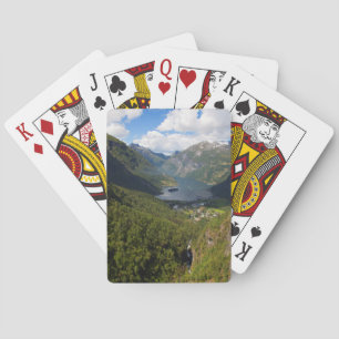 Geiranger Fjord landscape, Norway Playing Cards