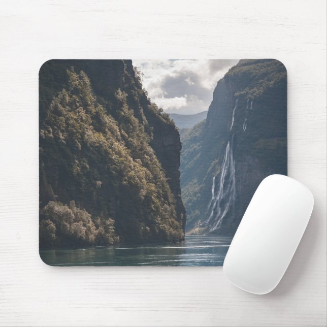 Geiranger Fjord Norway Mouse Pad (With Mouse)