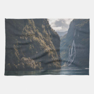 Geiranger Fjord Norway Tea Towel