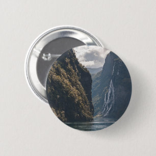 Geirangerfjord Norway 6 Cm Round Badge