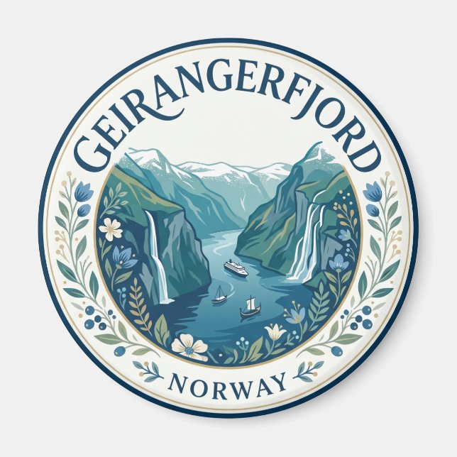 Geirangerfjord Norway Magnet (Front)