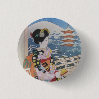 Geisha 3 Cm Round Badge