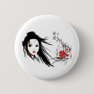 Geisha 6 Cm Round Badge