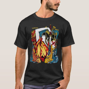Geisha And Katana T-Shirt