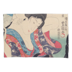 Geisha And Mirror Pillowcase