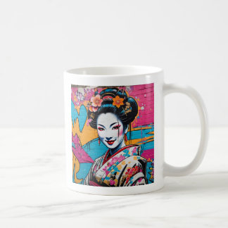 Geisha and Sakura: Japanese-Inspired Art Coffee Mug