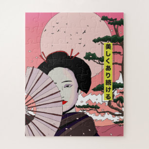 Geisha Be Beautiful Japanese manga style Japanese  Jigsaw Puzzle