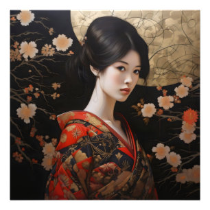 Geisha Beautiful Woman Photo Print